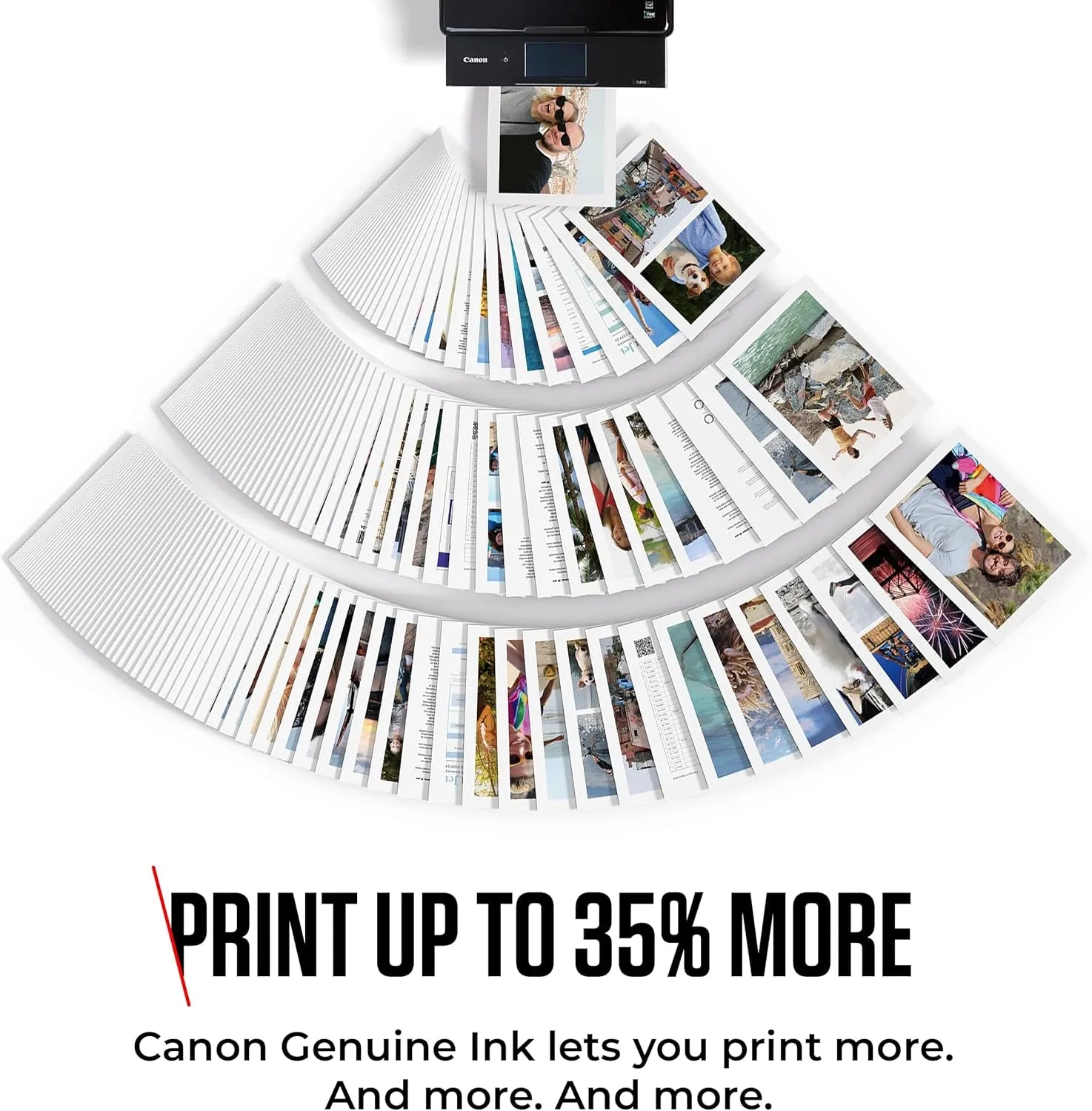 Print upto 35% more with the genuine canon ink cartridges
