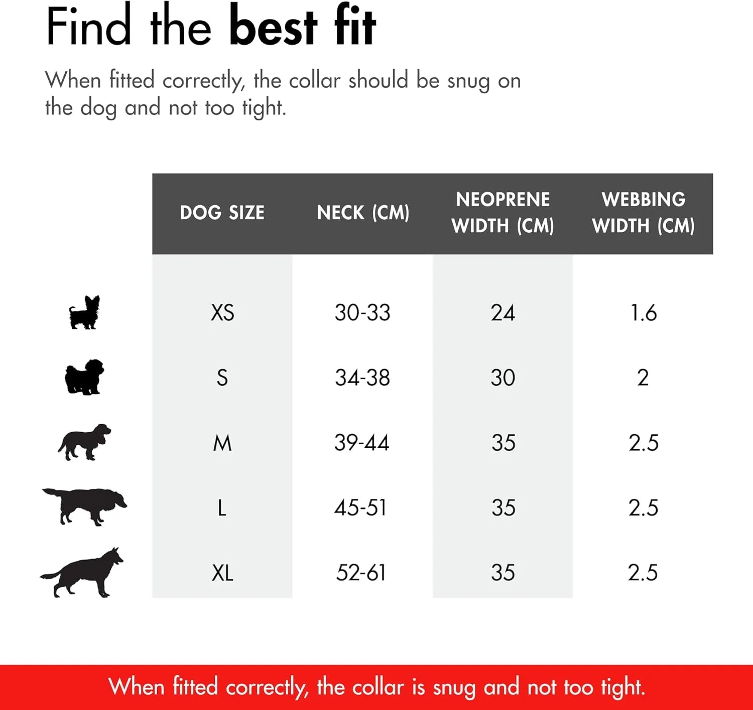 High-quality EzyDog Neo Classic adjustable collar for medium and large dogs
