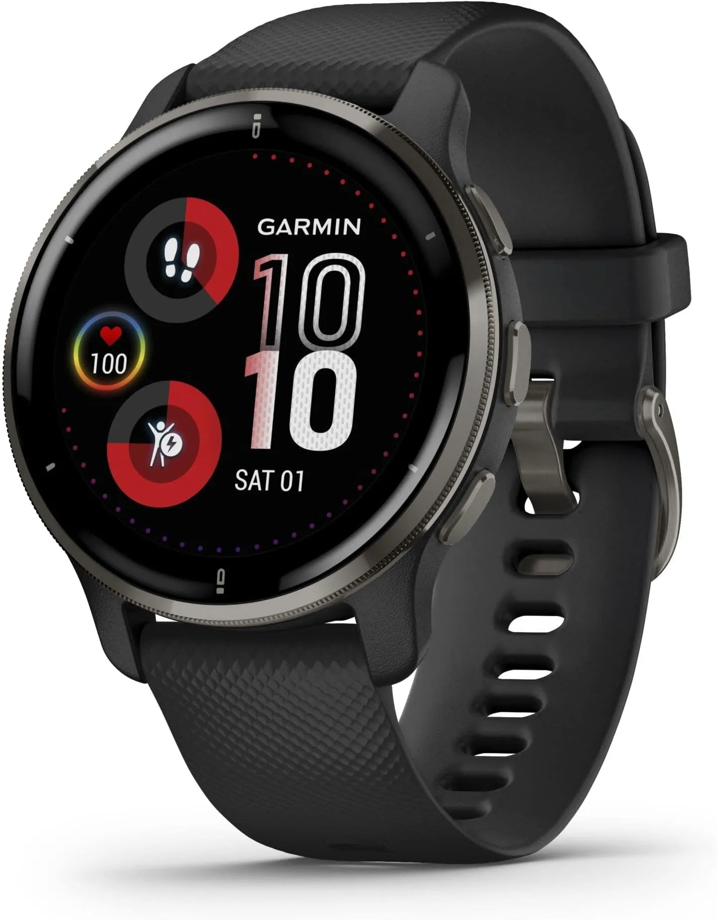 Garmin Venu 2 Plus Smartwatch in blackwith AMOLED Display and Health Monitoring