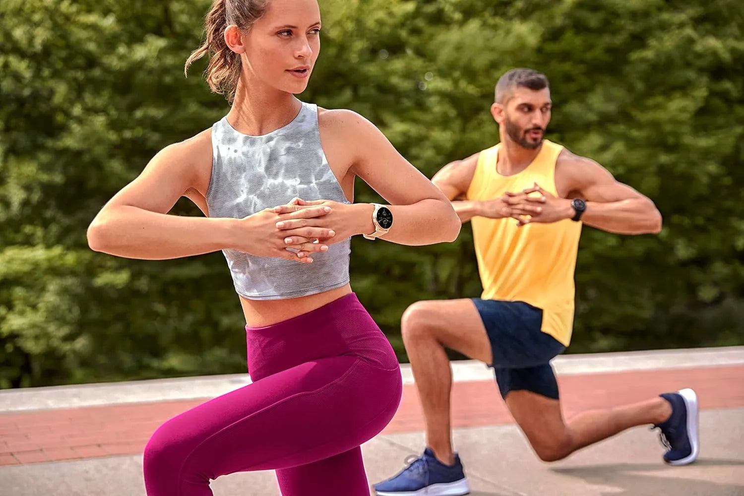 Garmin Venu 2 Plus Smartwatch in use during exercise