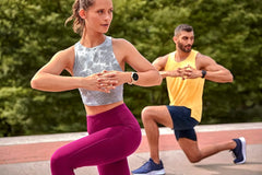 Garmin Venu 2 Plus Smartwatch in use during exercise