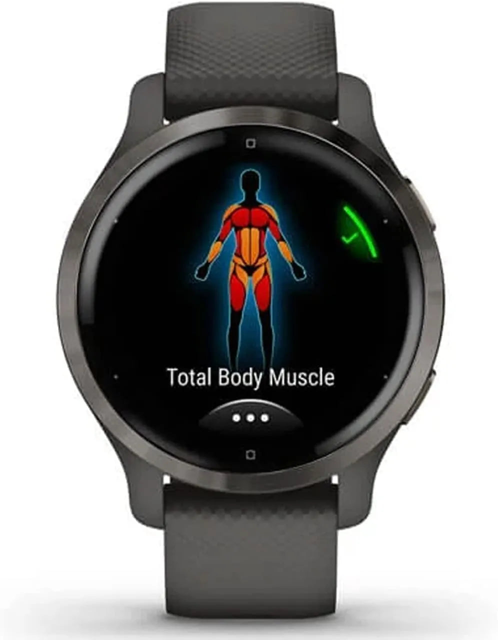 Compact Garmin Venu 2S Smartwatch in graphite with Health and Fitness Tracking