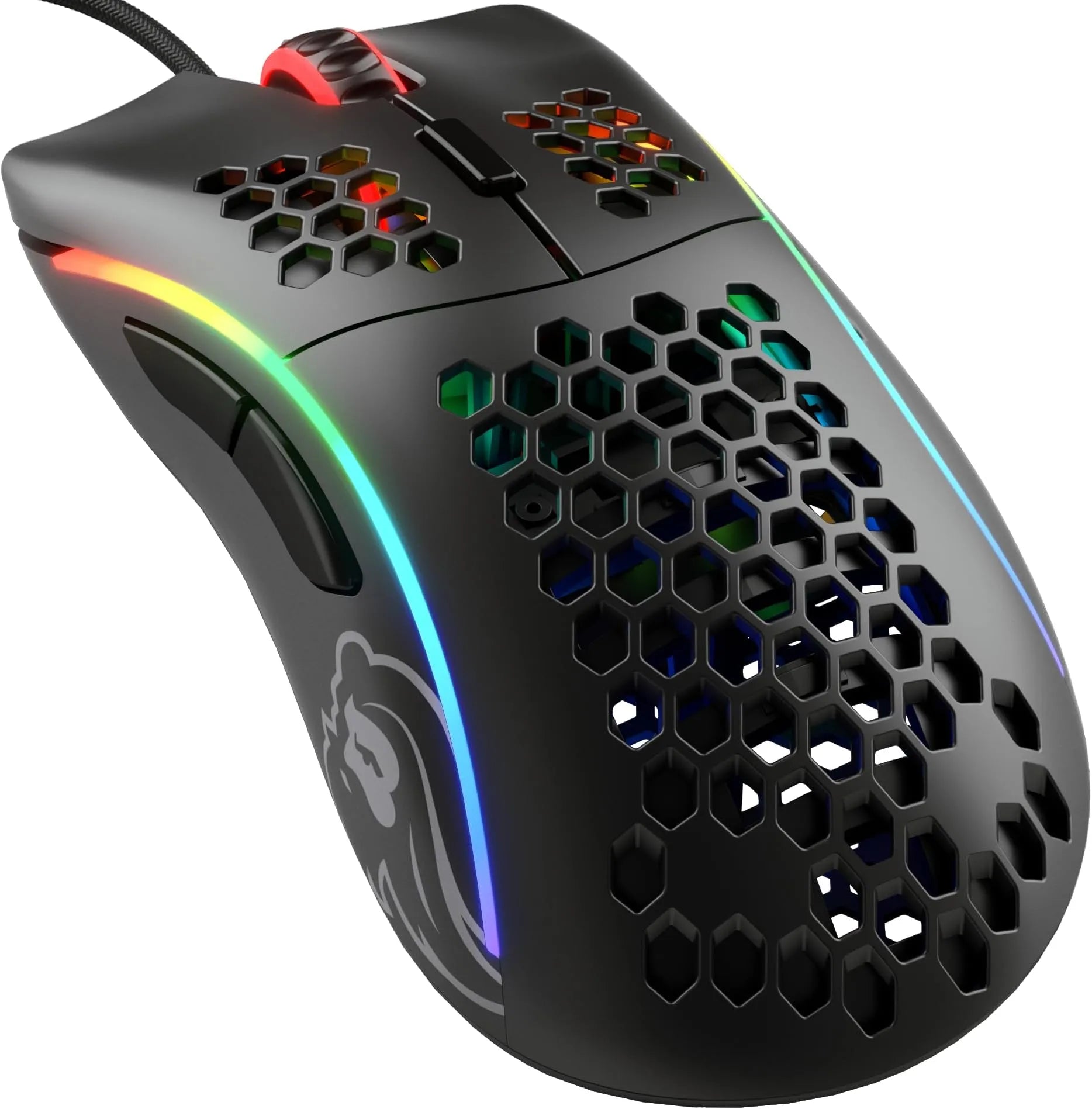 68g Glorious Model D wired gaming mouse with Pixart 3360 sensor for precision
