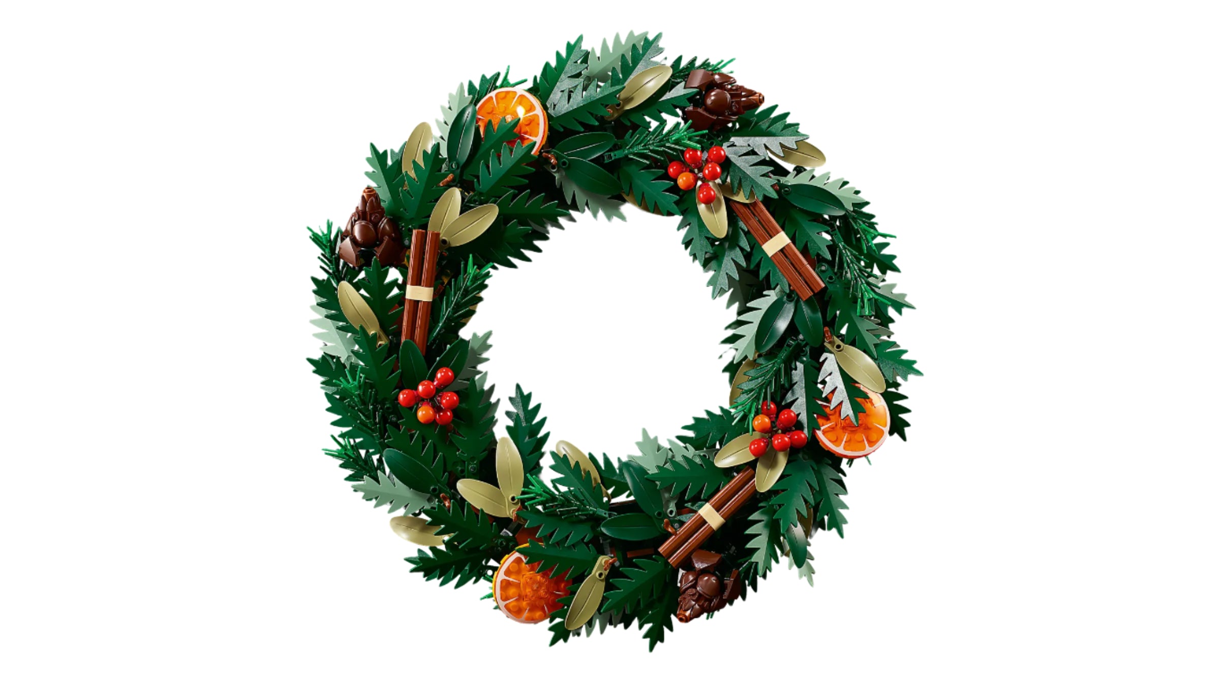 Fully Built LEGO Wreath 10340 – Festive Holiday Wall Hanging

