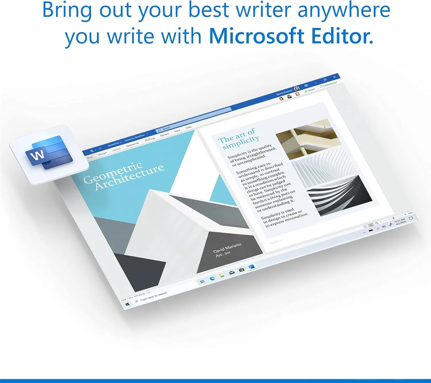 Bring out your best writer with the microsoft word that comes with the home and student package