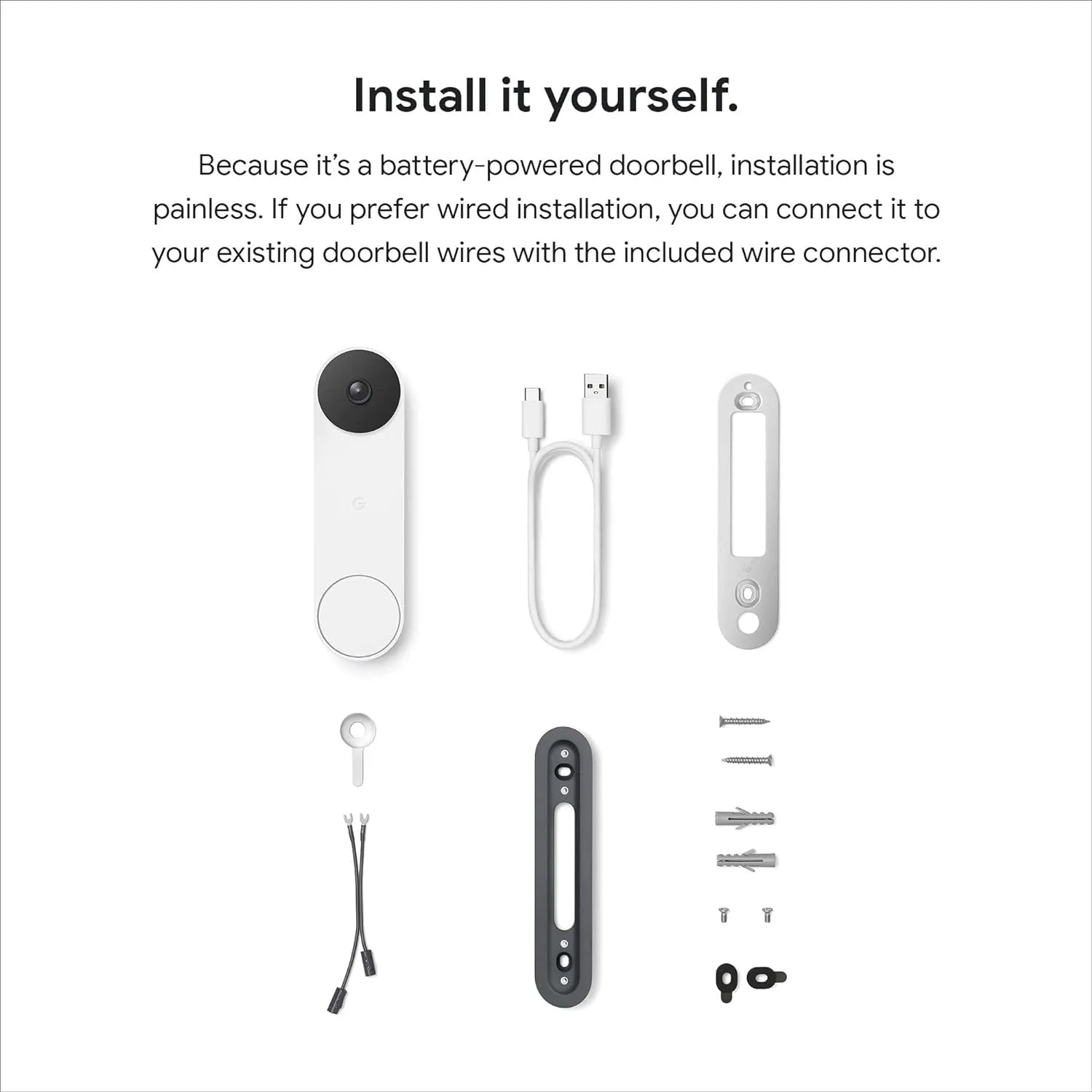 Google Nest 960p HD video doorbell with enhanced motion detection and cloud storage
