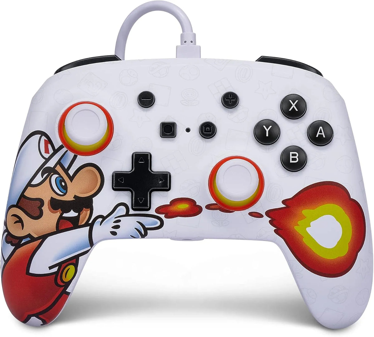 PowerA Enhanced Wired Controller for Nintendo Switch in Fireball Mario design
