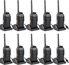 Retevis RT27 Walkie Talkies – 10-pack professional PMR446 2-way radios with long-range communication
