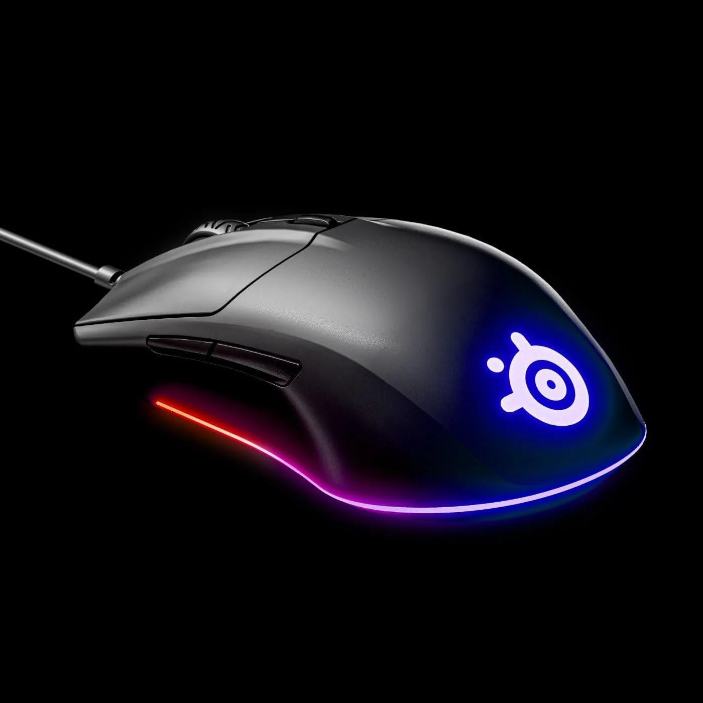 8.5K CPI SteelSeries Rival 3 RGB mouse with customizable RGB lighting
