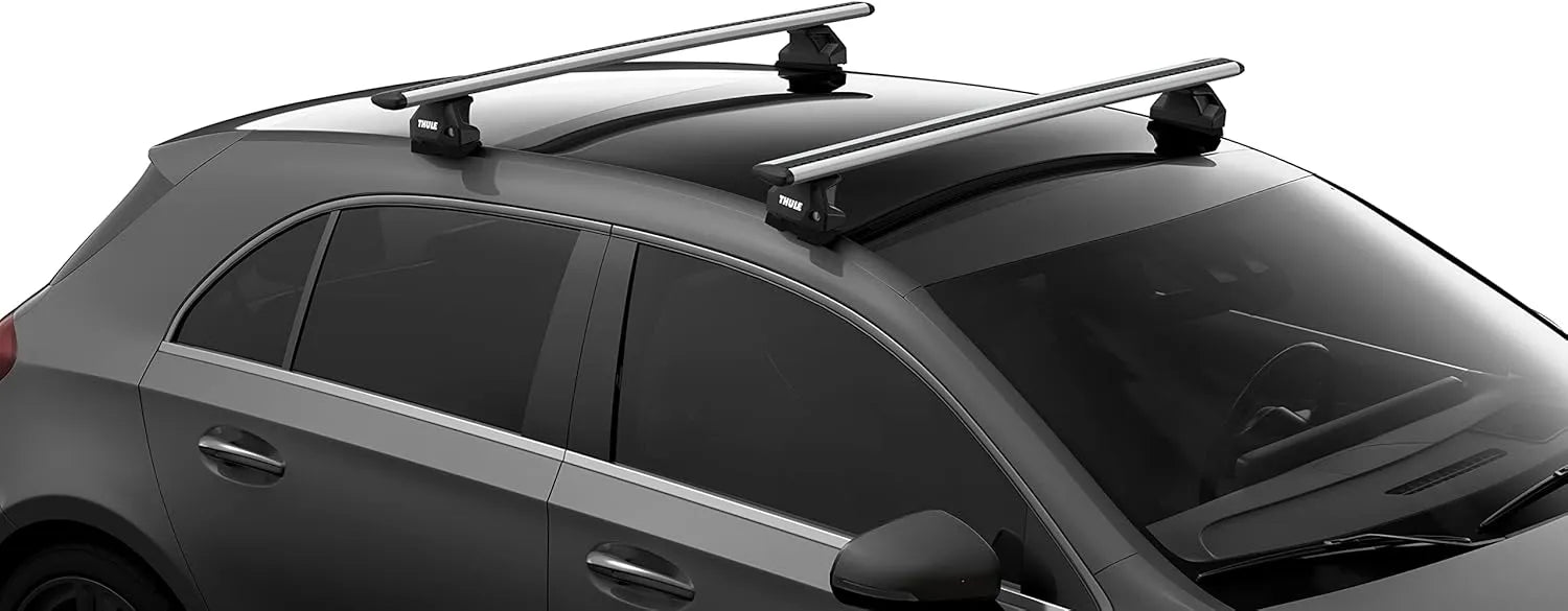 Durable and aerodynamic Thule Evo Fixpoint feet for secure roof rack attachment
